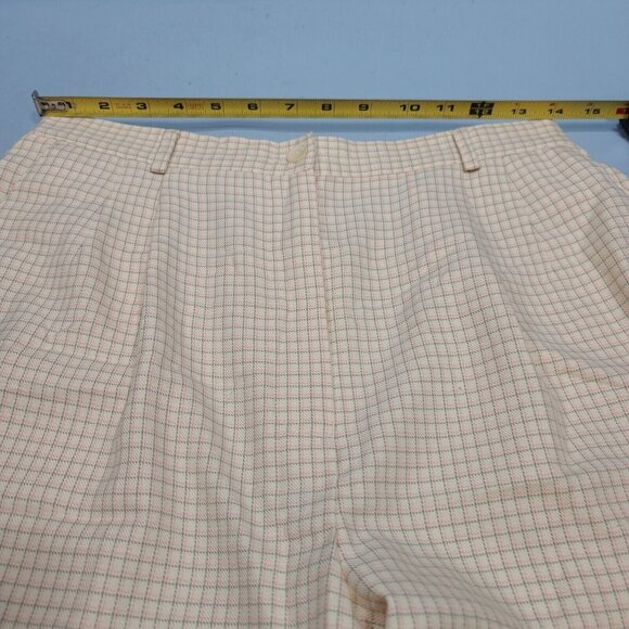 EP Pro 8" Light Yellow Plaid High Waisted Shorts Cullottes Womens Size 10 - Picture 7 of 7